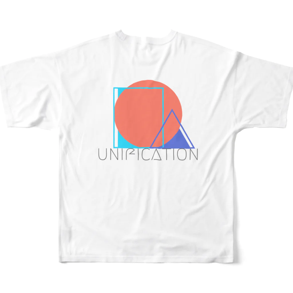 架空企業のTシャツ屋さんのunification tシャツ All-Over Print T-Shirt :back