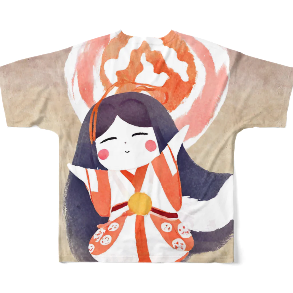 hogarakuの女神ちゃん All-Over Print T-Shirt :back