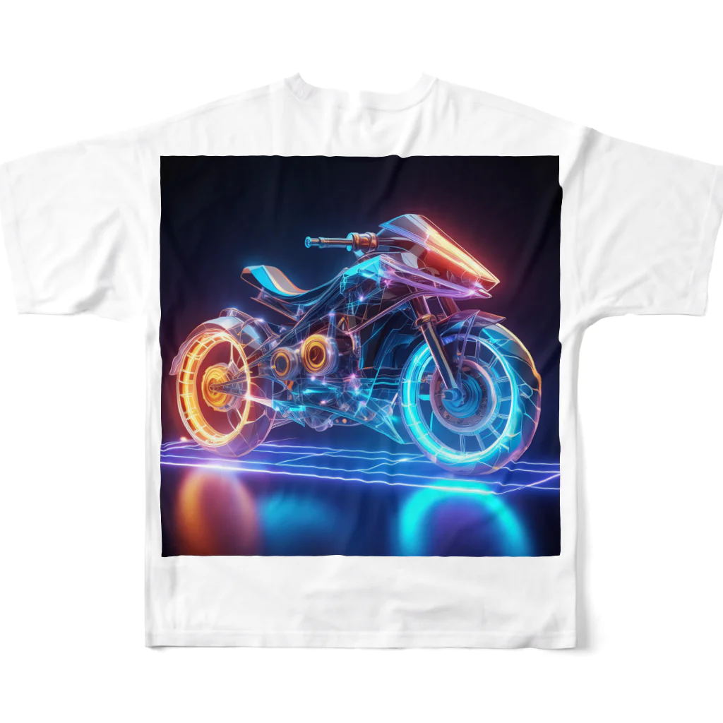 kenny777のバイクホログラム All-Over Print T-Shirt :back