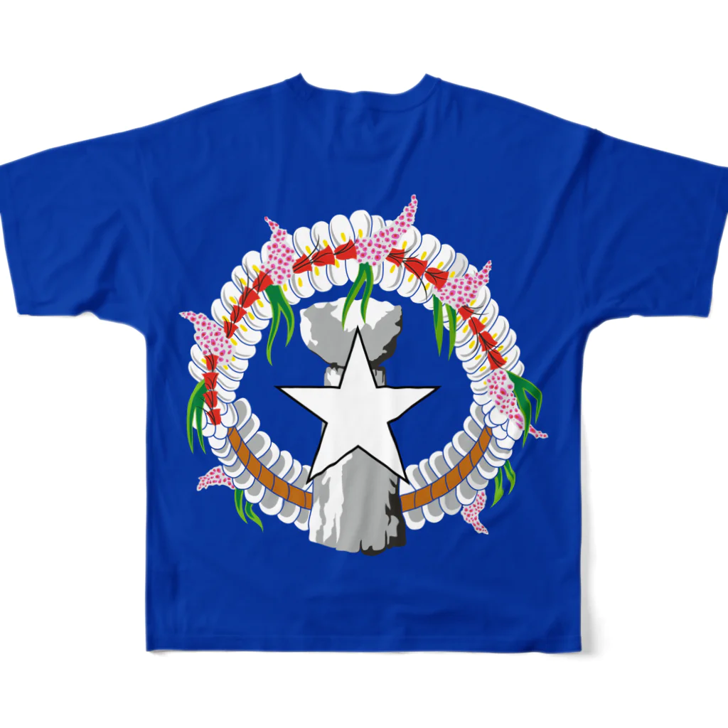 お絵かき屋さんの北マリアナ諸島の旗 All-Over Print T-Shirt :back