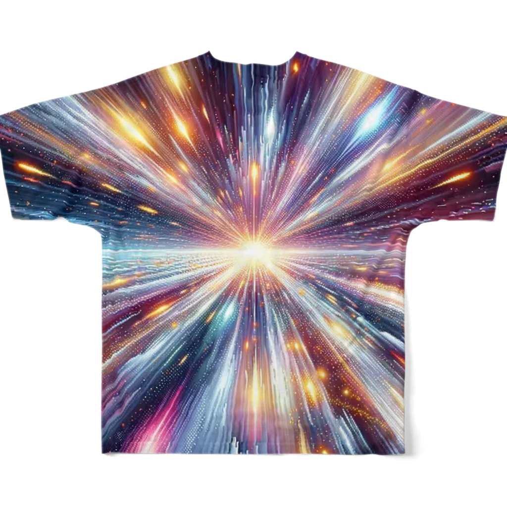 トトベス(T∴B∴M∴)🕊️の超光速スターダスト量子ワープ🛸スターシード覚醒コード All-Over Print T-Shirt :back