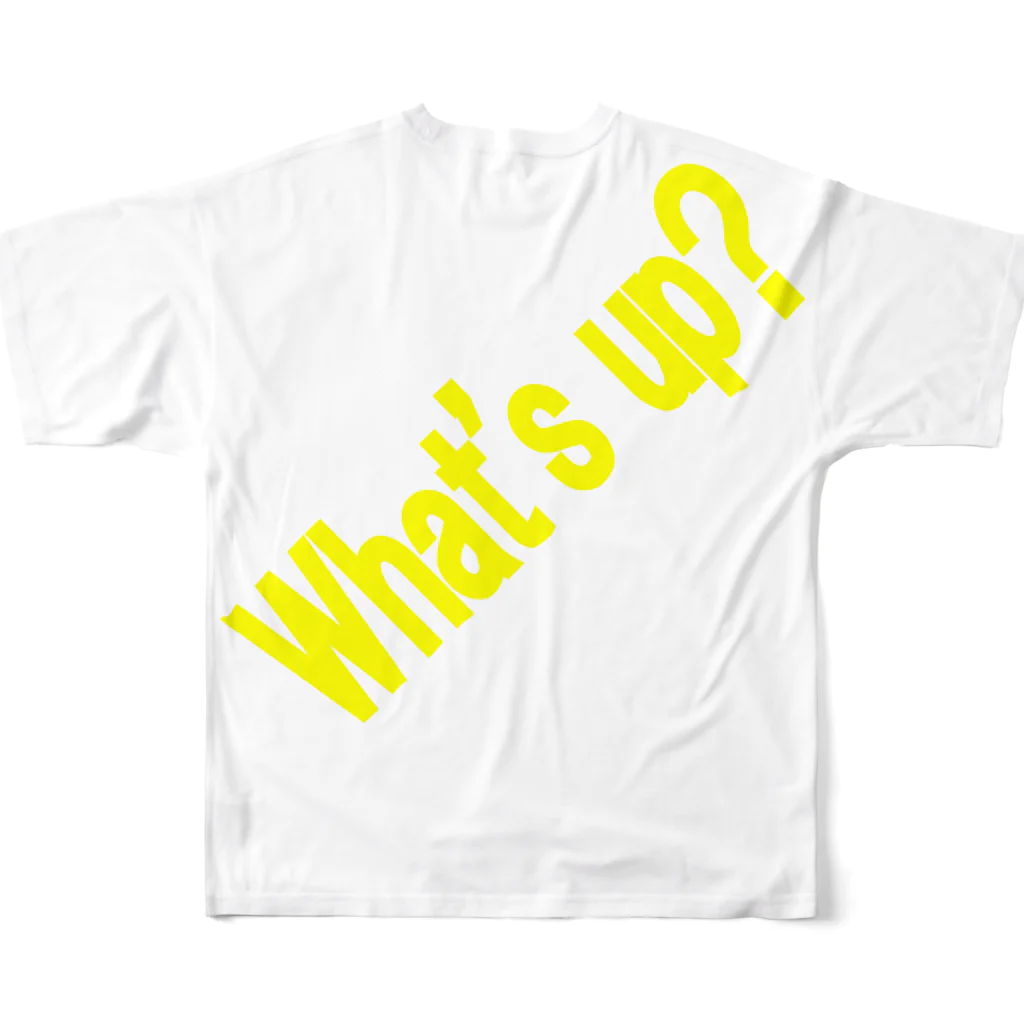 ainarukokoroのWhat's up? フルグラフィックTシャツの背面