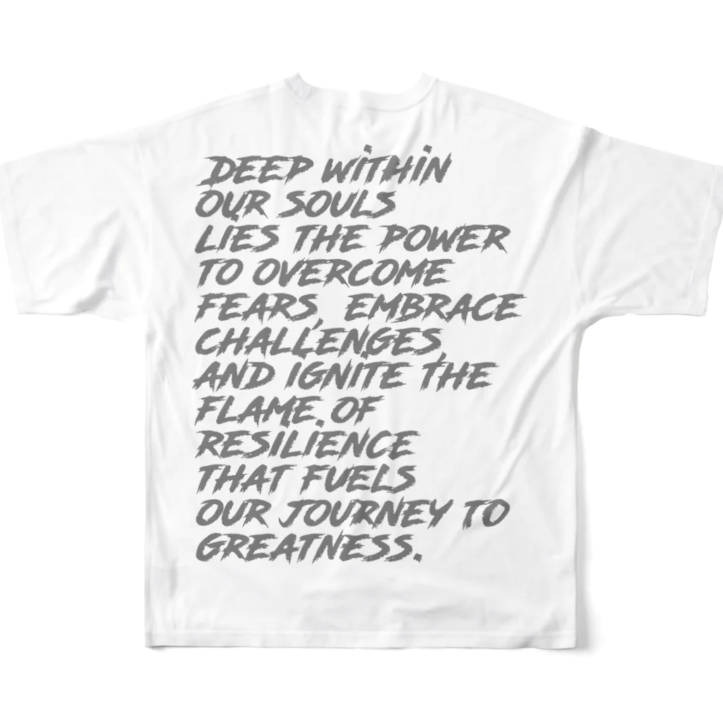 MONOQLOKOKOのRelease your inner power フルグラフィックTシャツの背面