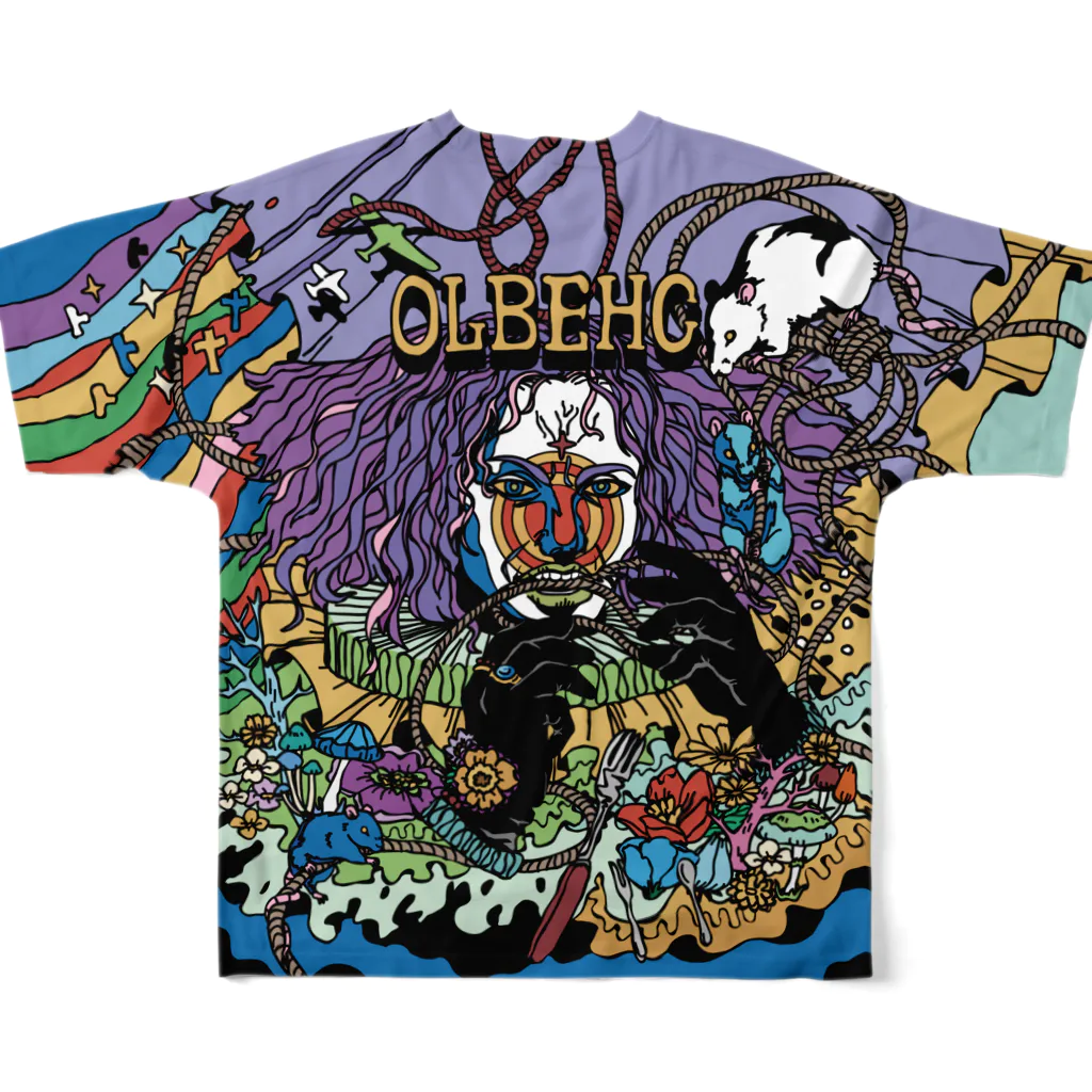 CHEBLOのOLBEHC【Dark B】 All-Over Print T-Shirt :back