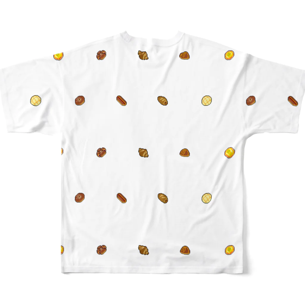 きこりのぱんやのえかきのおみせのうちのおみせのぱん All-Over Print T-Shirt :back