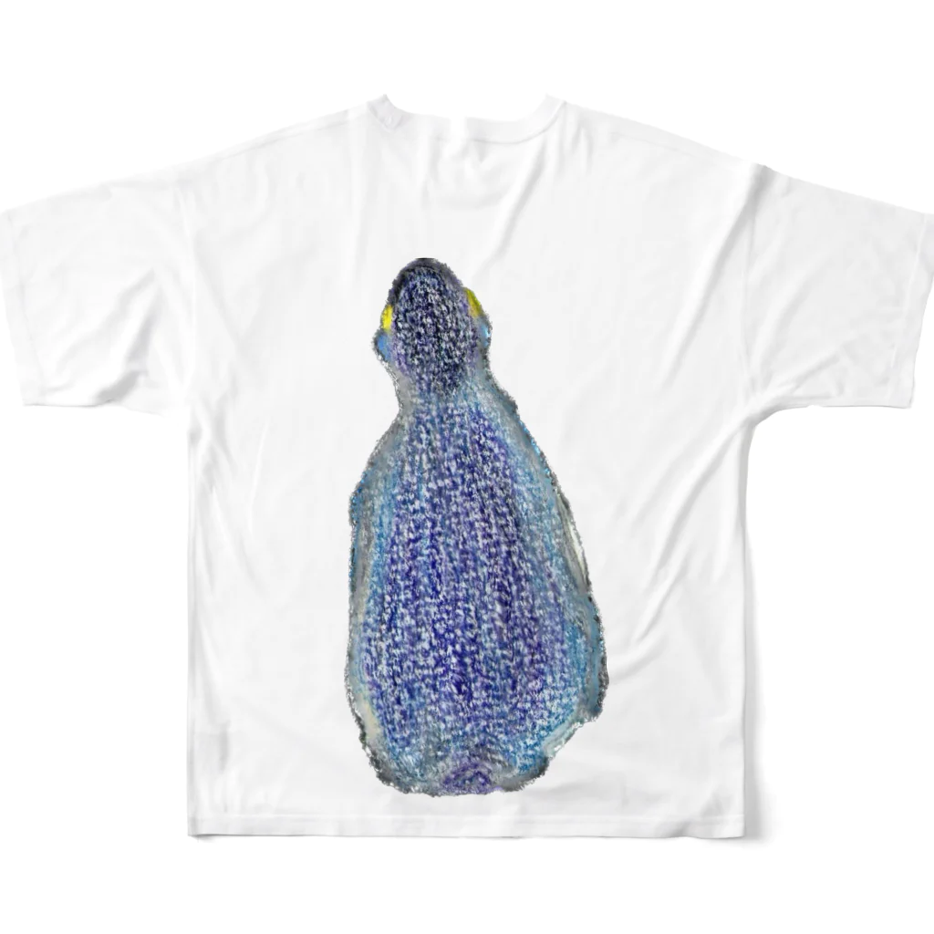 つぎのラピス島ペンギン フルグラフィックTシャツの背面