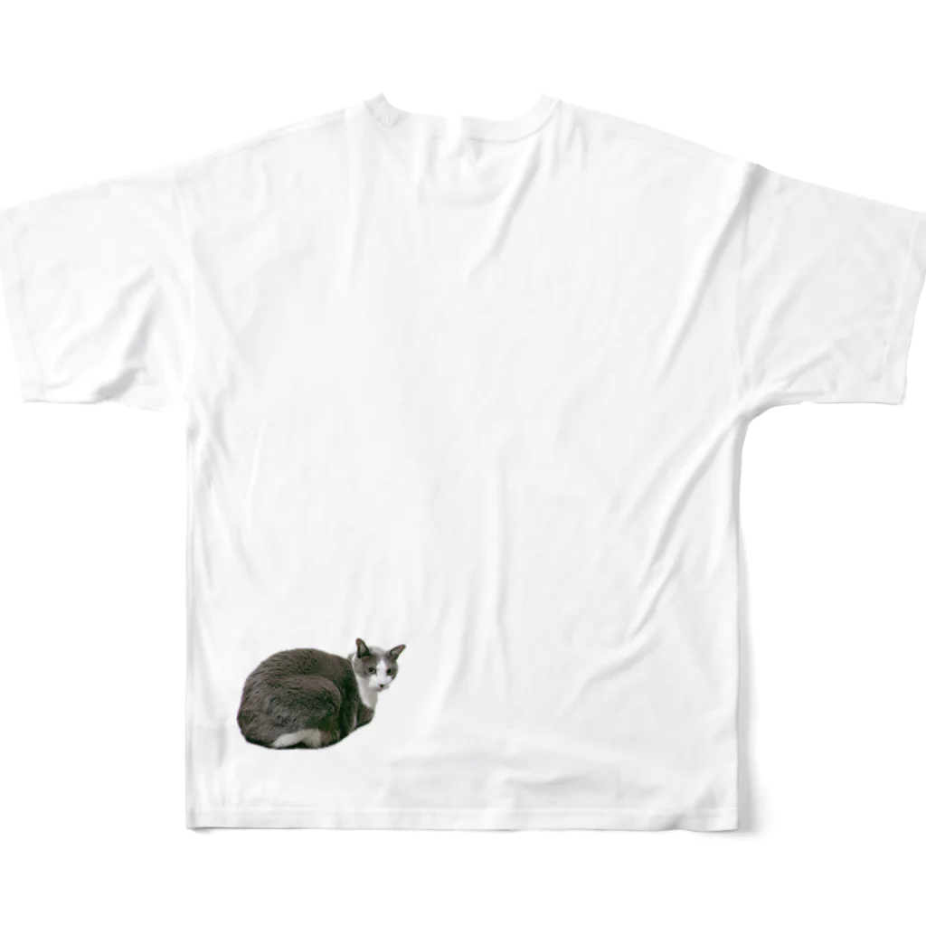 ねこてにのパピコＴシャツ フルグラフィックTシャツの背面