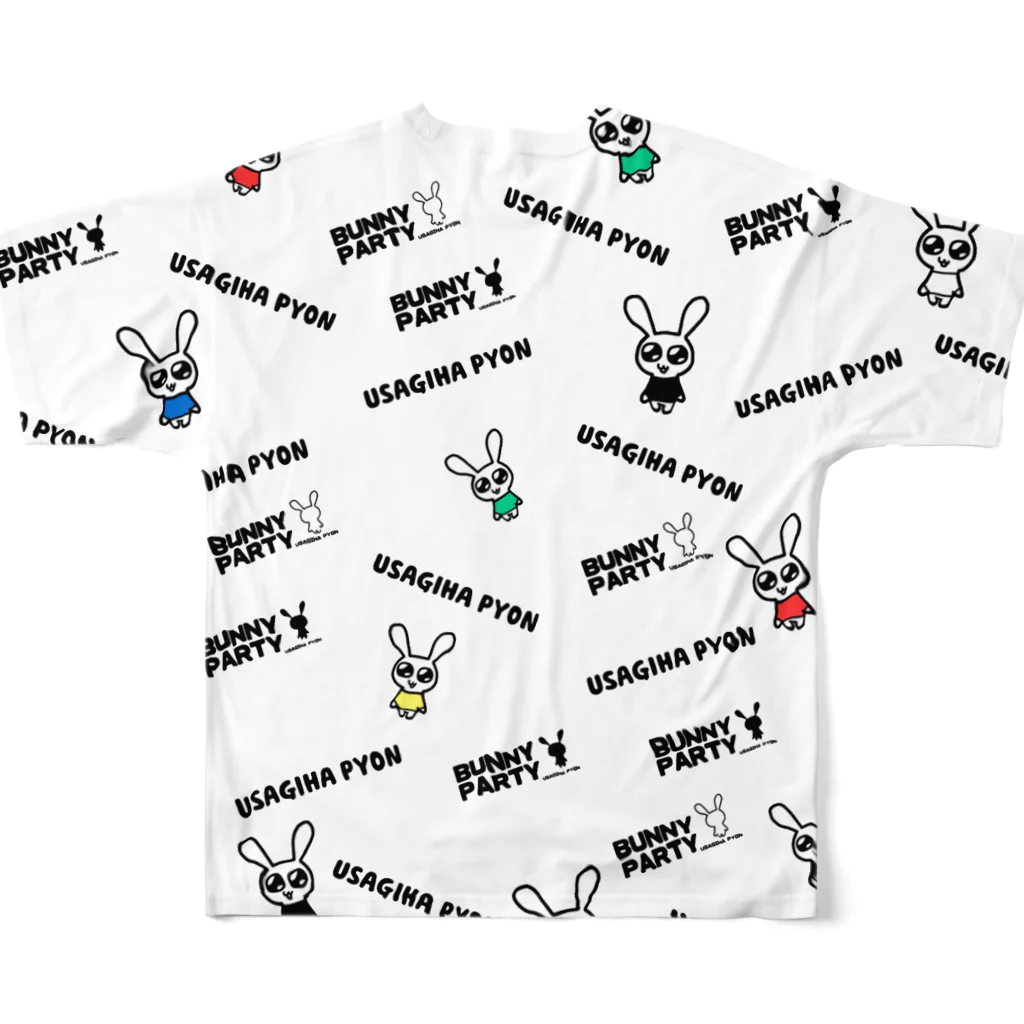 BUNNY PARTYのうさぎはぴょん All-Over Print T-Shirt :back