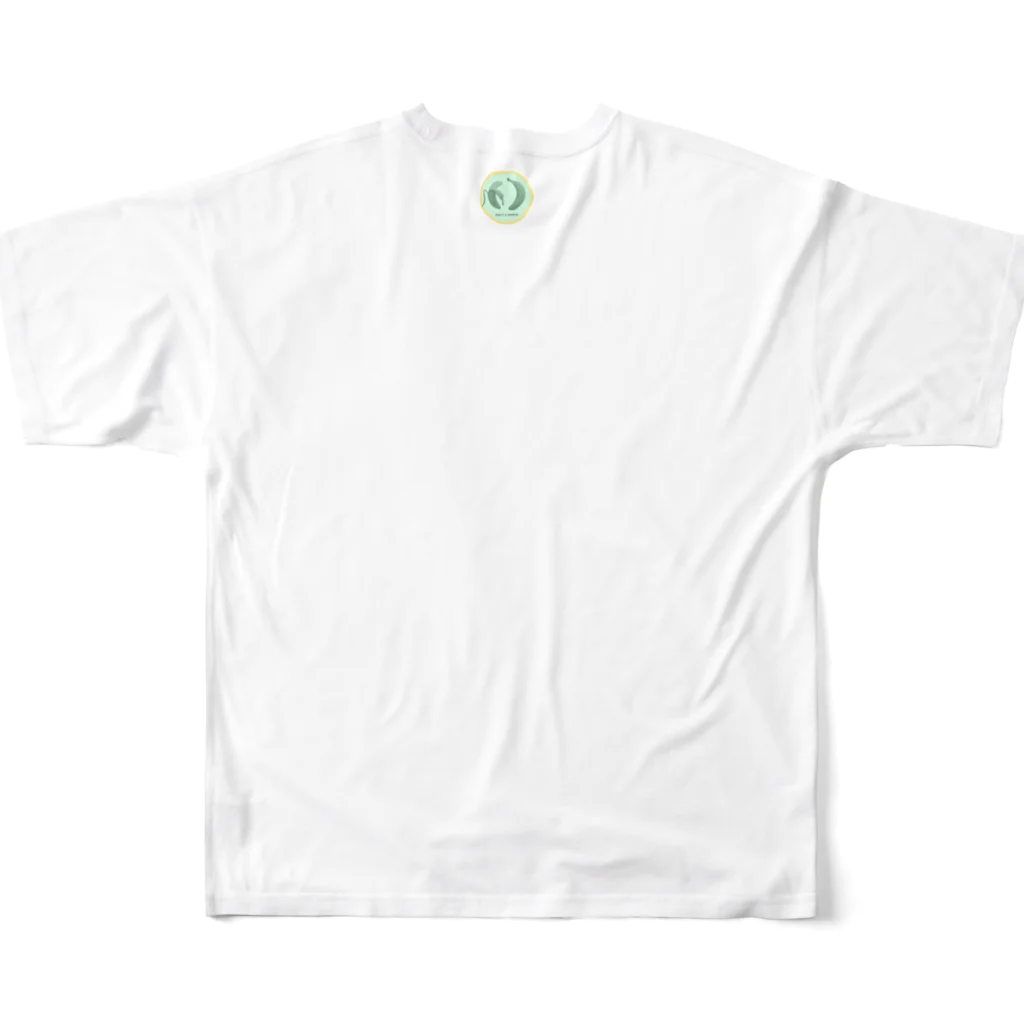 Adulti E BambiniのGatto e limone(猫とレモン) All-Over Print T-Shirt :back