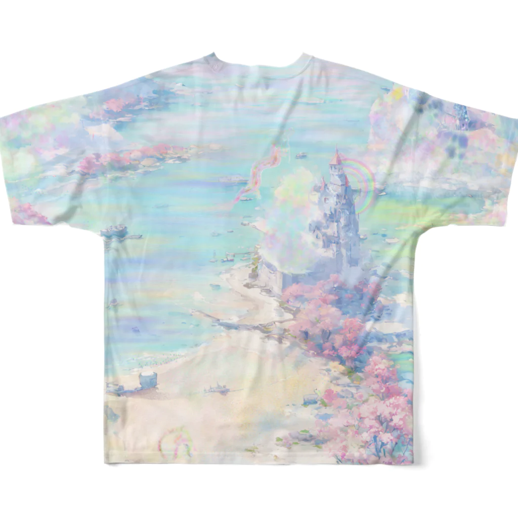 幻想世界のイーハトーブの幻風景 All-Over Print T-Shirt :back