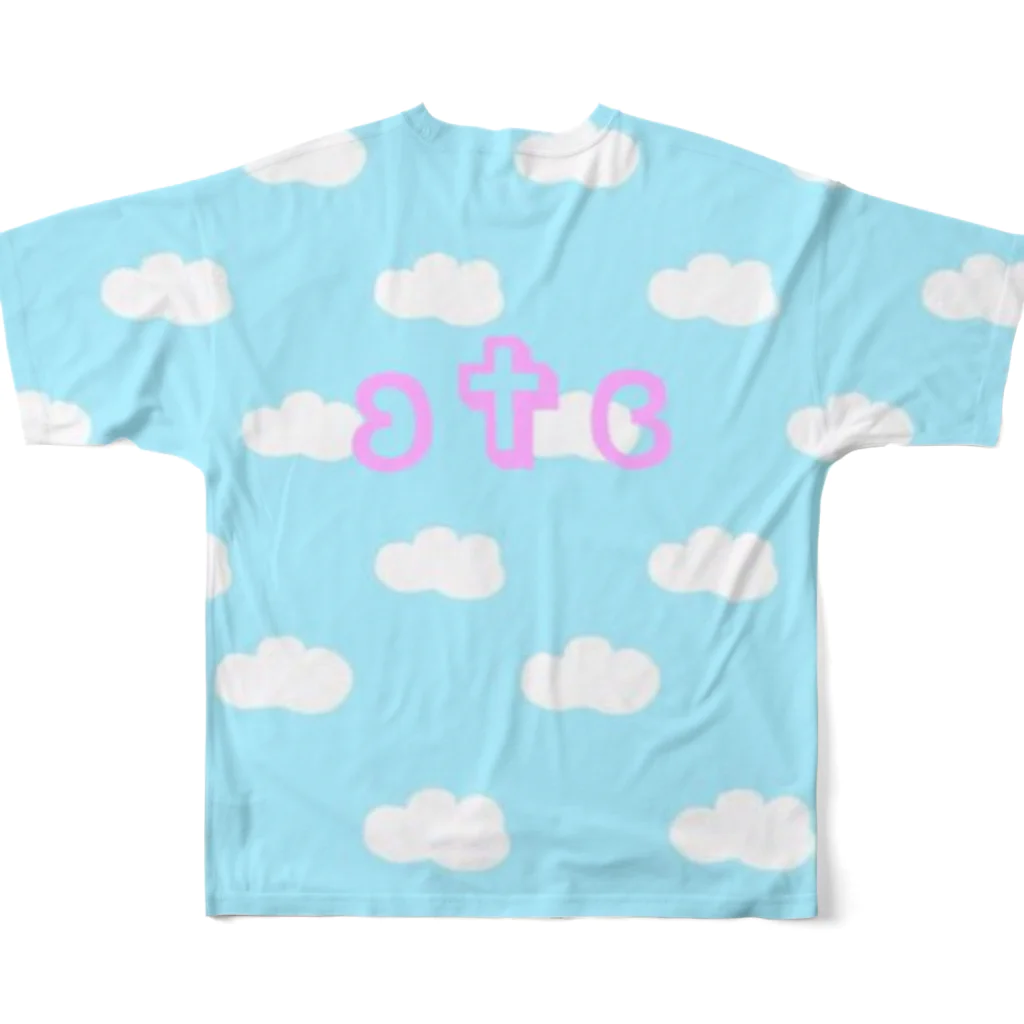 ・EariiZu・の天使（雲）TEE フルグラフィックTシャツの背面