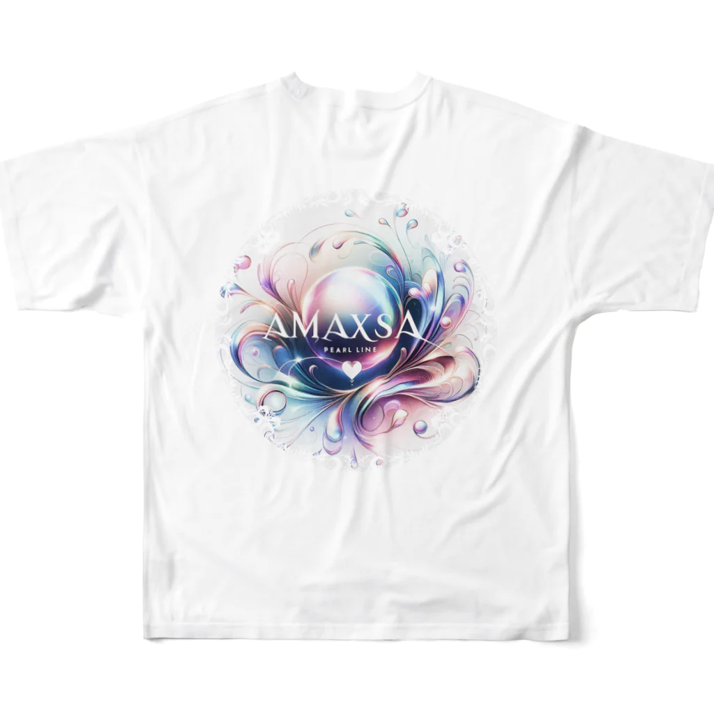 H.webPのAmaxsaパールライン-Pearl-line【バックプリント】 All-Over Print T-Shirt :back