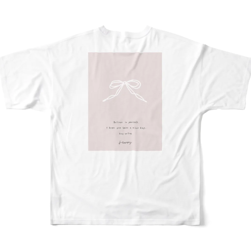 rilybiiの🩰 Balletcore ribbon . All-Over Print T-Shirt :back