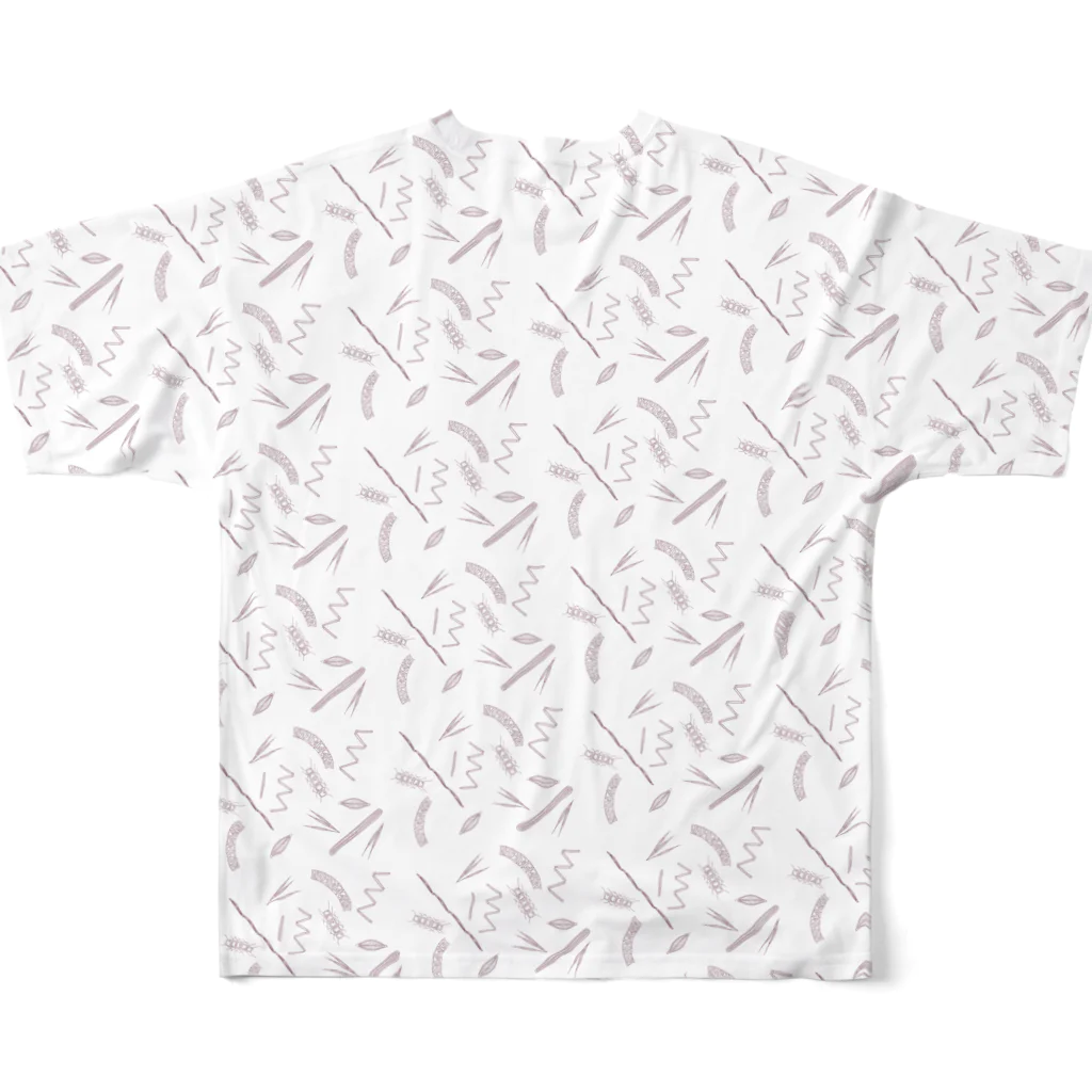 マグロっぴのケイソウ・フリーク【褐色ver.】 All-Over Print T-Shirt :back