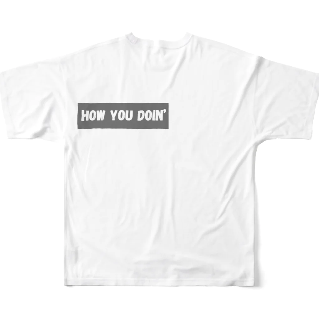 araakii@꧁THE DOGRUN꧂のHOW YOU DOIN'? フルグラフィックTシャツの背面