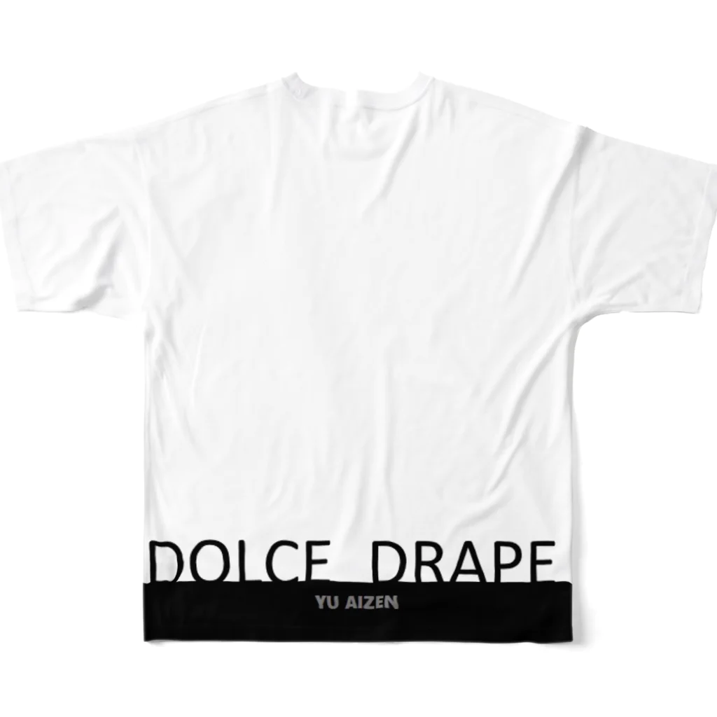 sgmujoのDOLCE  DRAPE フルグラフィックTシャツの背面