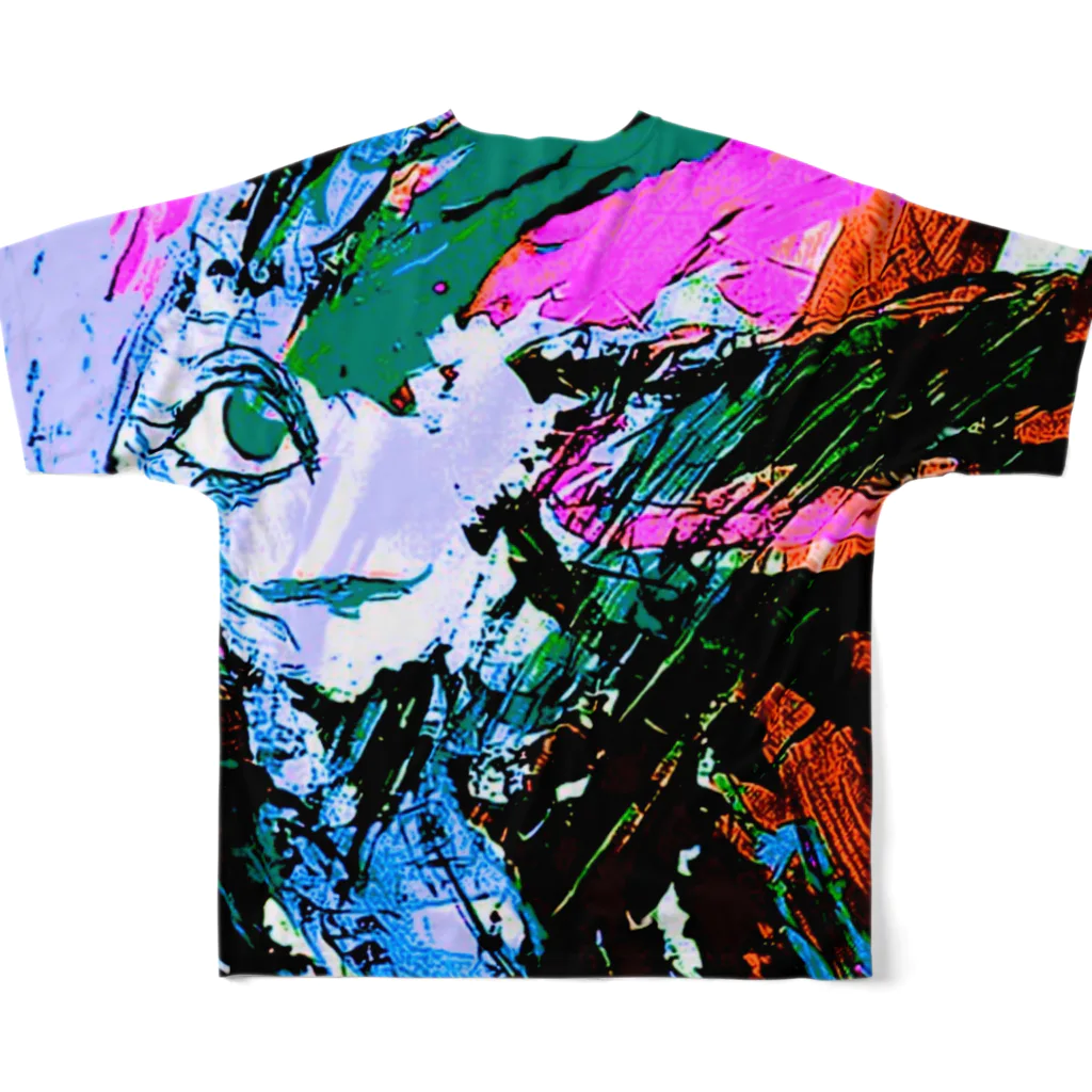 BAMBINERDSの2023  illustration  nightmare All-Over Print T-Shirt :back