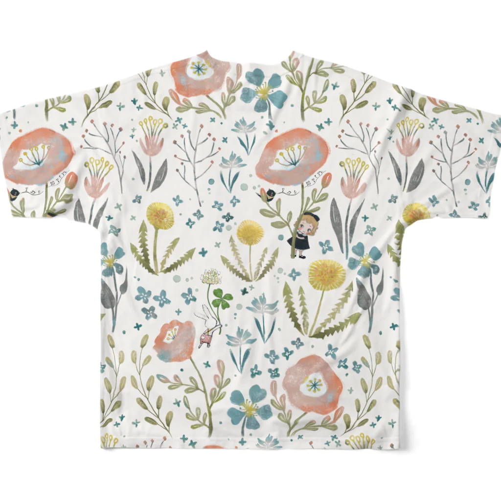 Yumi ＋ Artの🌸春のかくれんぼ🌸 フルグラフィックTシャツの背面
