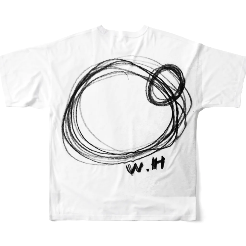 White-Holeのライトランゲージアート All-Over Print T-Shirt :back