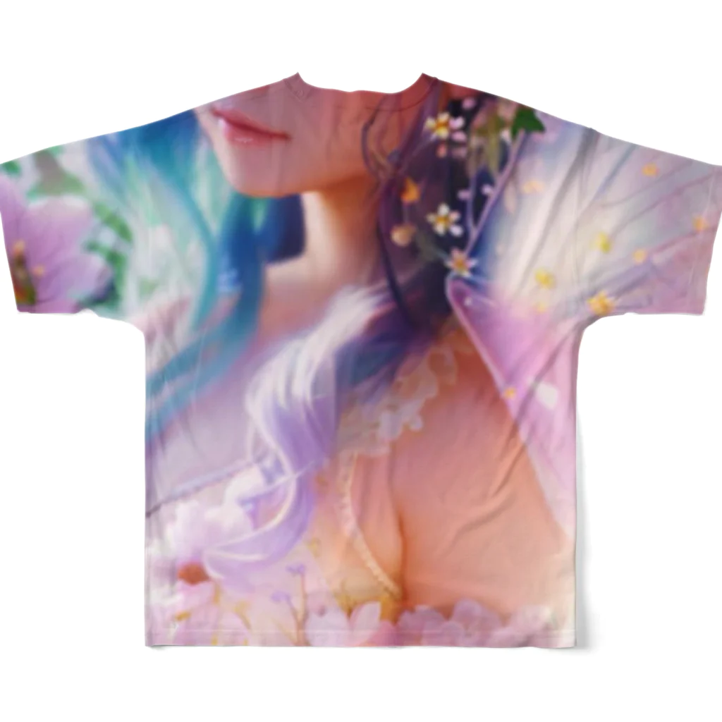 💖宇宙整体♪🌈♪こころからだチャンネル♪💖のHealing comes from the land of dreams. All-Over Print T-Shirt :back