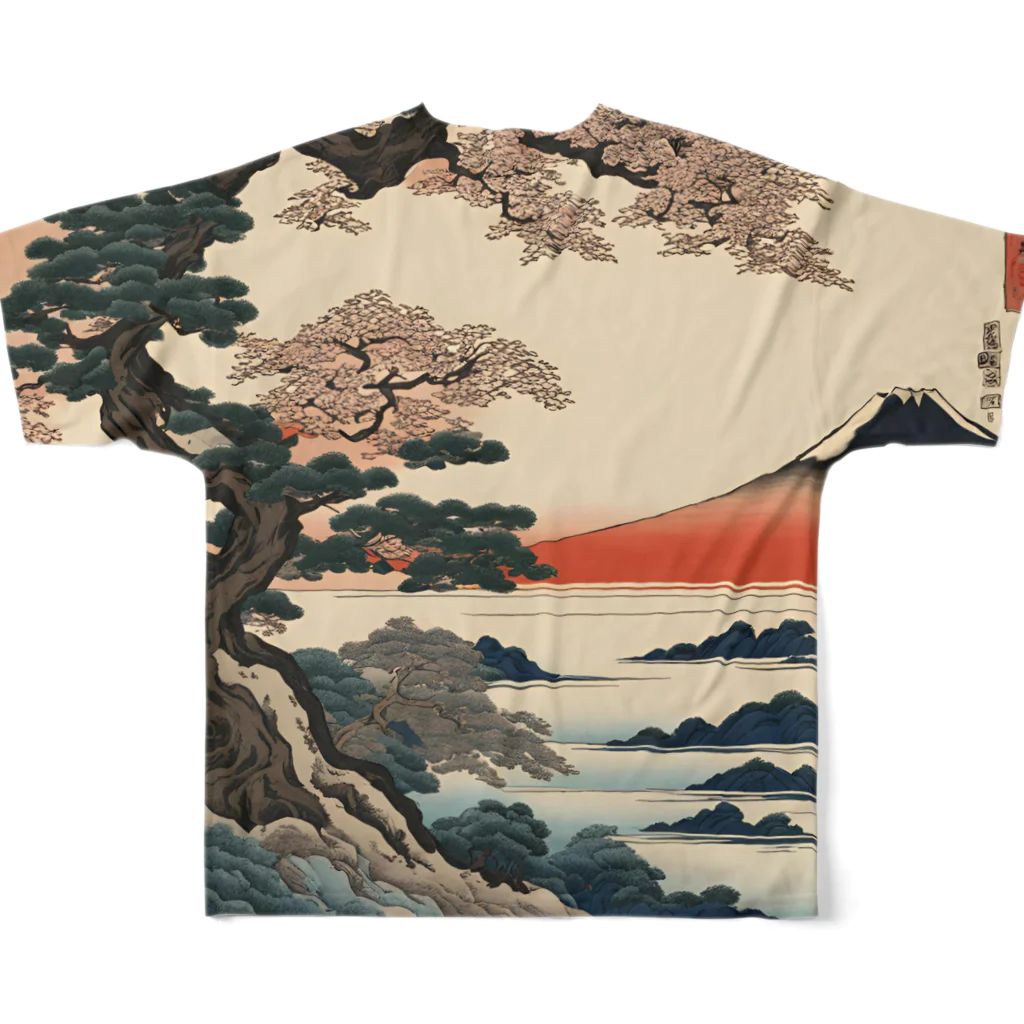 8890の浮世絵 フルグラフィックTシャツの背面