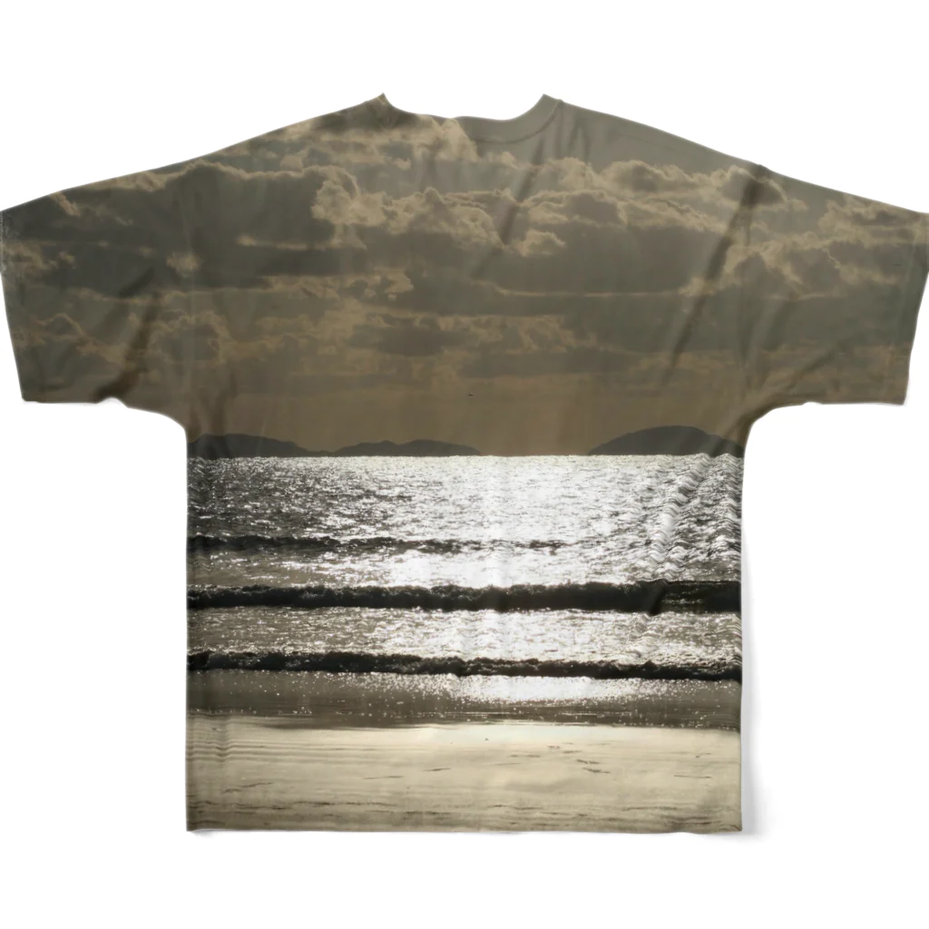 Rikutou Iura 【井浦六灯】のpeaceful ocean フルグラフィックTシャツの背面