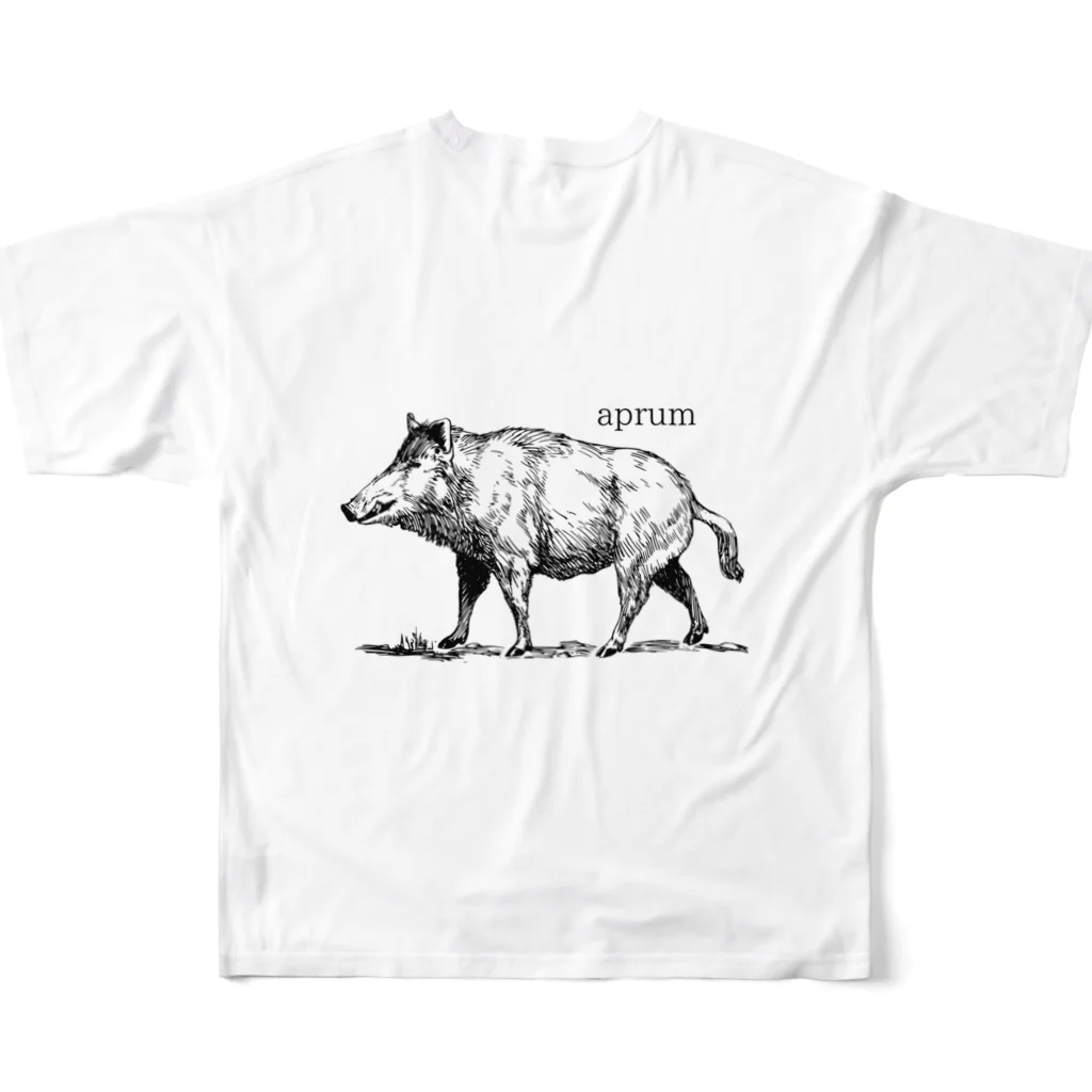 K.Vitaの猪＝子孫繁栄 All-Over Print T-Shirt :back