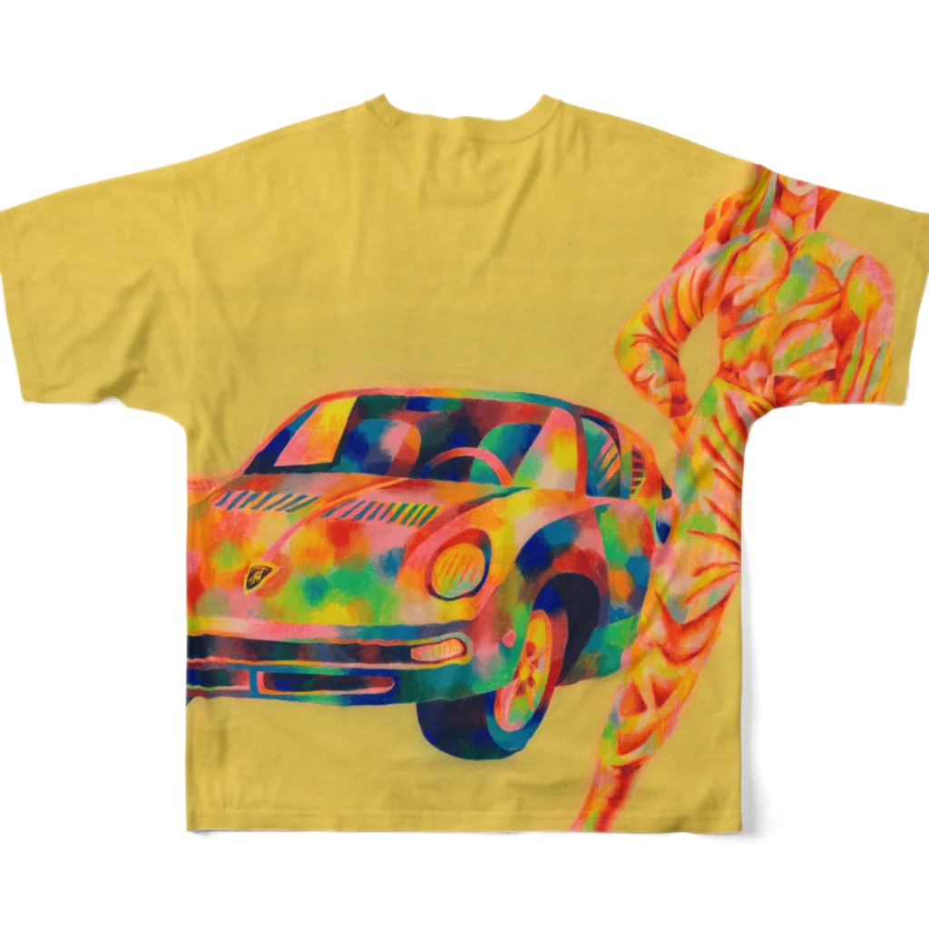 ieharatoshiakiのスーパーカーガール All-Over Print T-Shirt :back