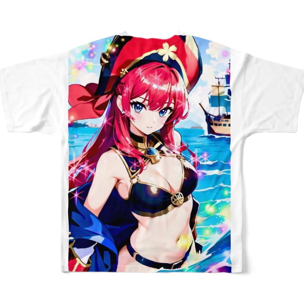 桜音のパイレーツ⭐︎船長⭐︎海賊 フルグラフィックTシャツの背面