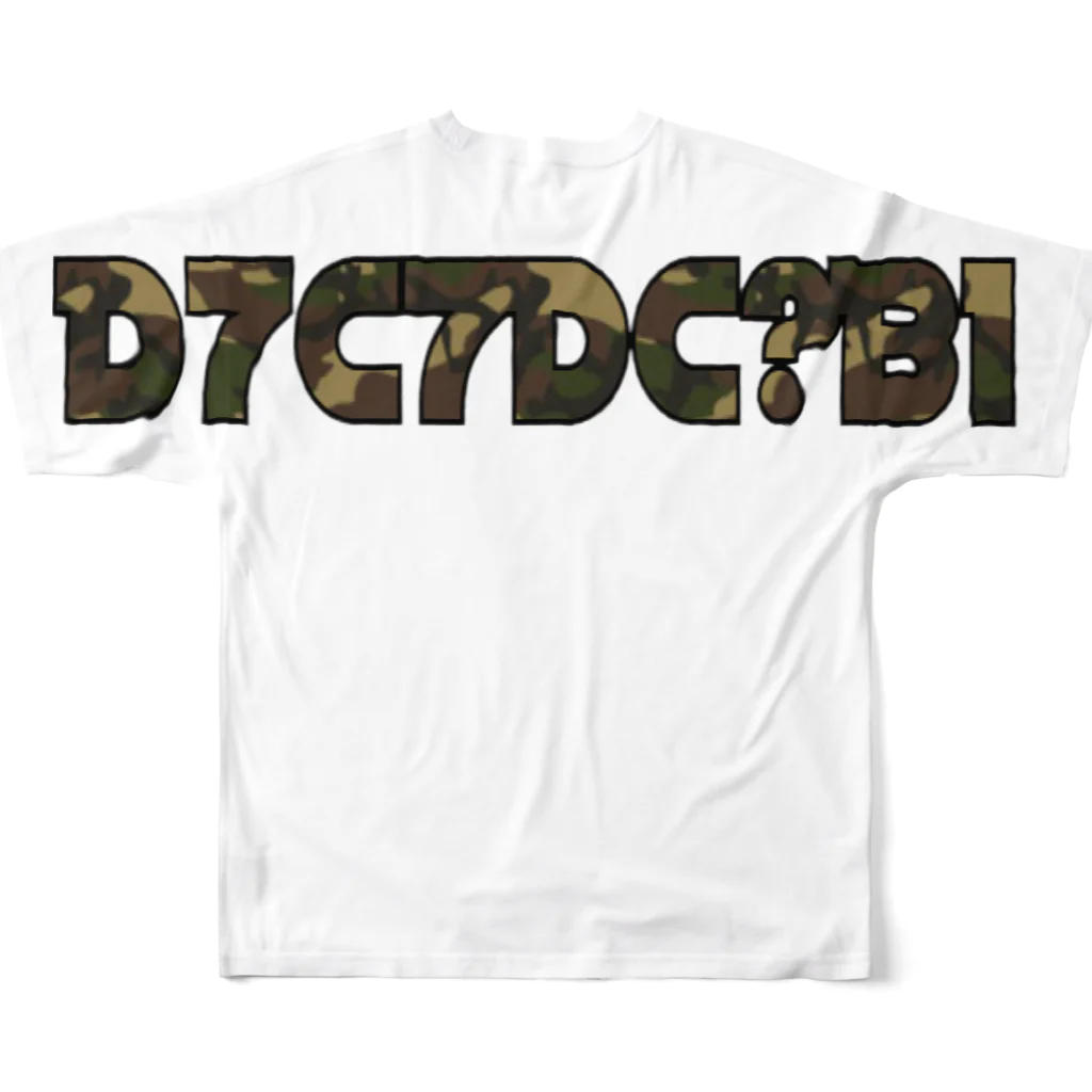 D7C7DC?B1のD7C7DC?B1 14 フルグラフィックTシャツの背面