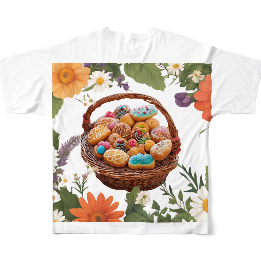 HOSHI-TANEKO🌠の🥐ブーランジェリー🍞女の子🌺 All-Over Print T-Shirt :back