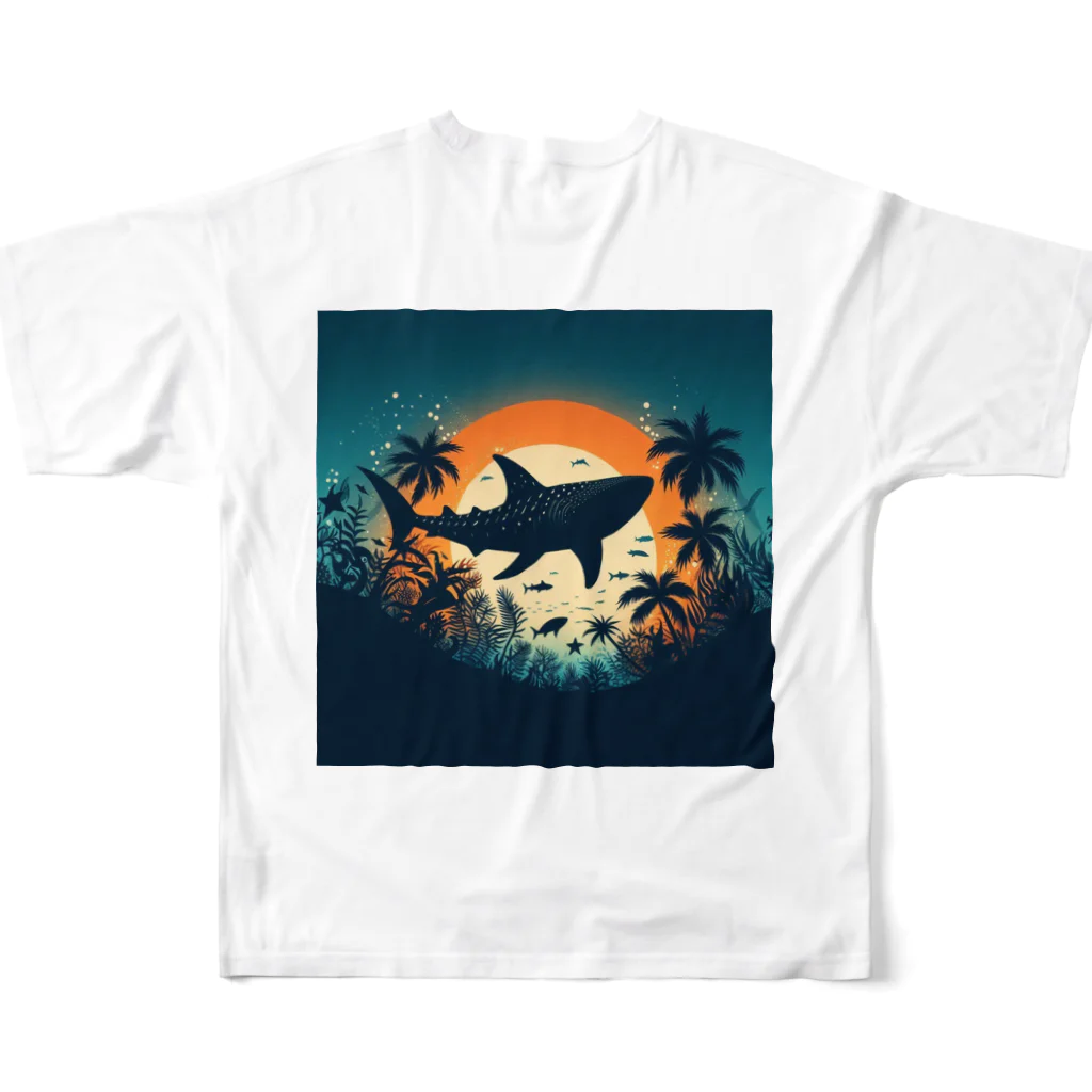 ココナッツアイランド©️のジンベイザメ All-Over Print T-Shirt :back