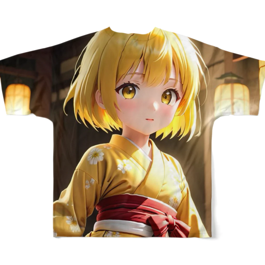 studio AzurのArsya 浴衣の着付け フルグラフィックTシャツの背面