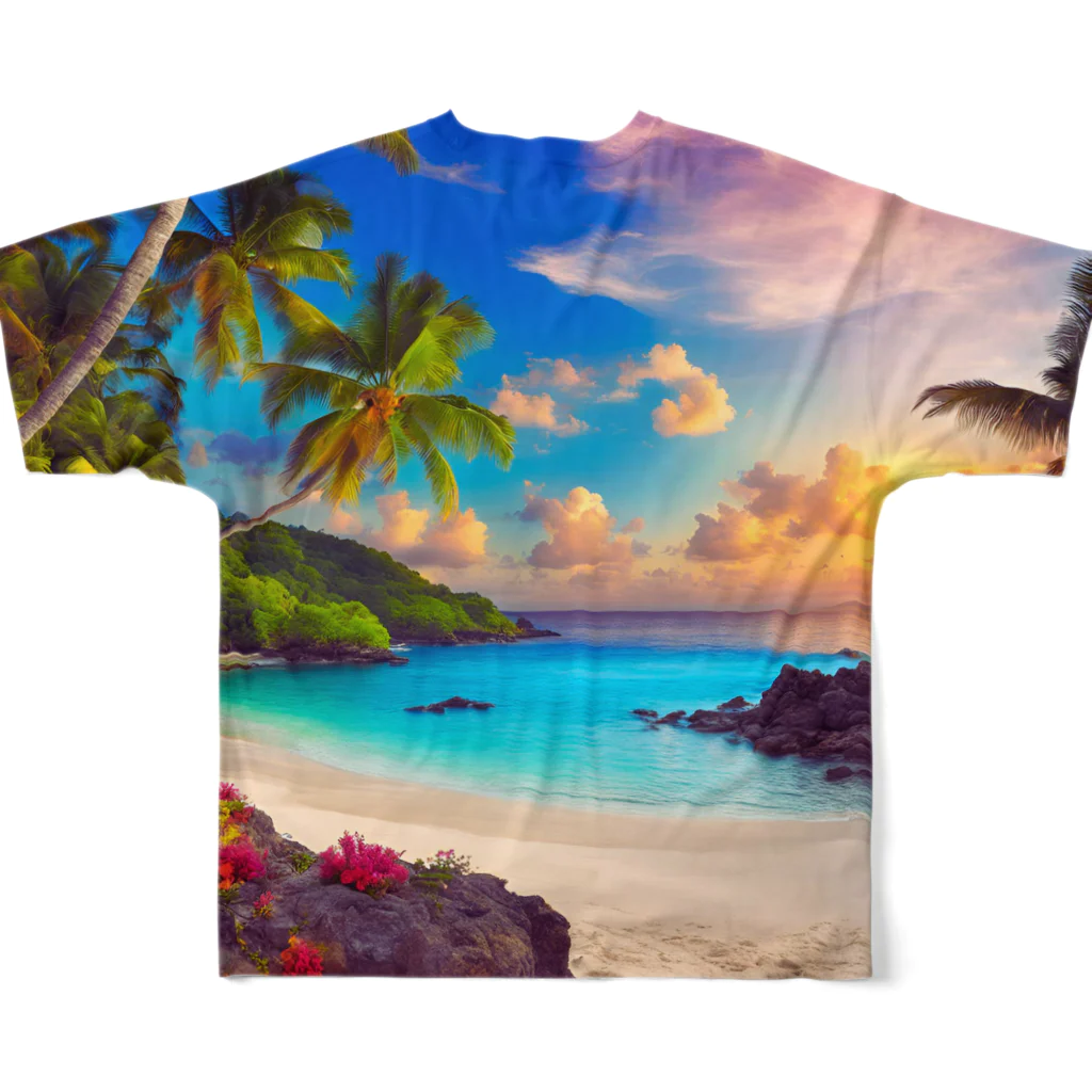 HOSHI-TANEKO🌠の🌊美しい海岸🏄✨ All-Over Print T-Shirt :back