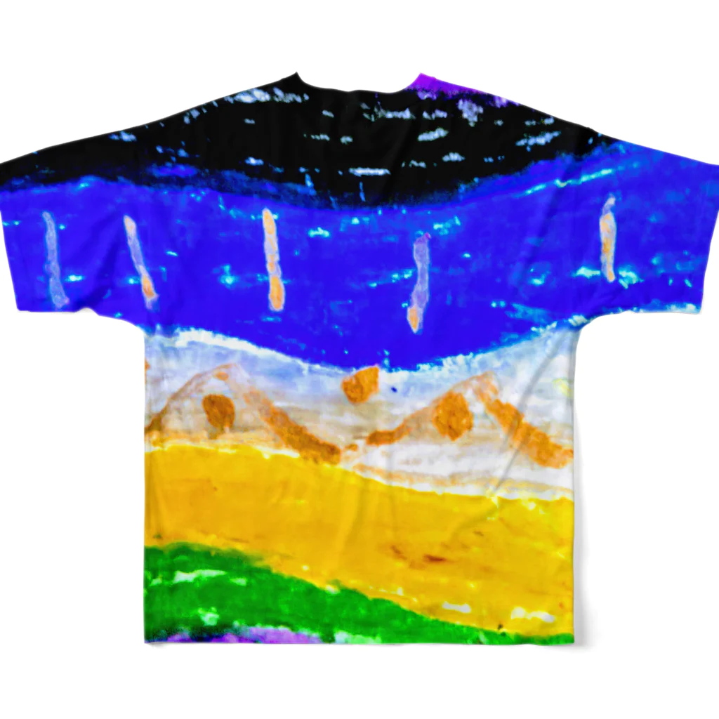 hirakoARTのNew flow All-Over Print T-Shirt :back