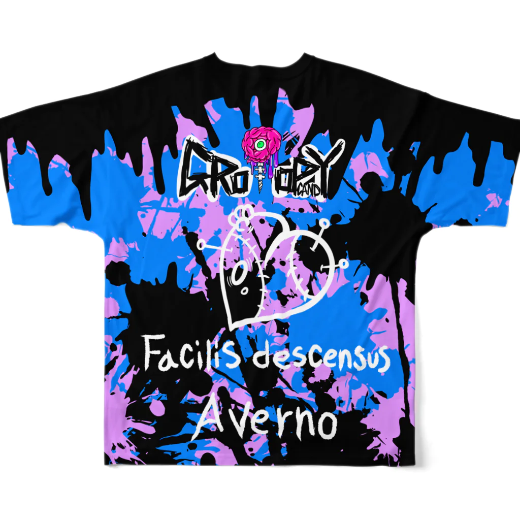 GroPopCandyの地獄への道は容易い All-Over Print T-Shirt :back