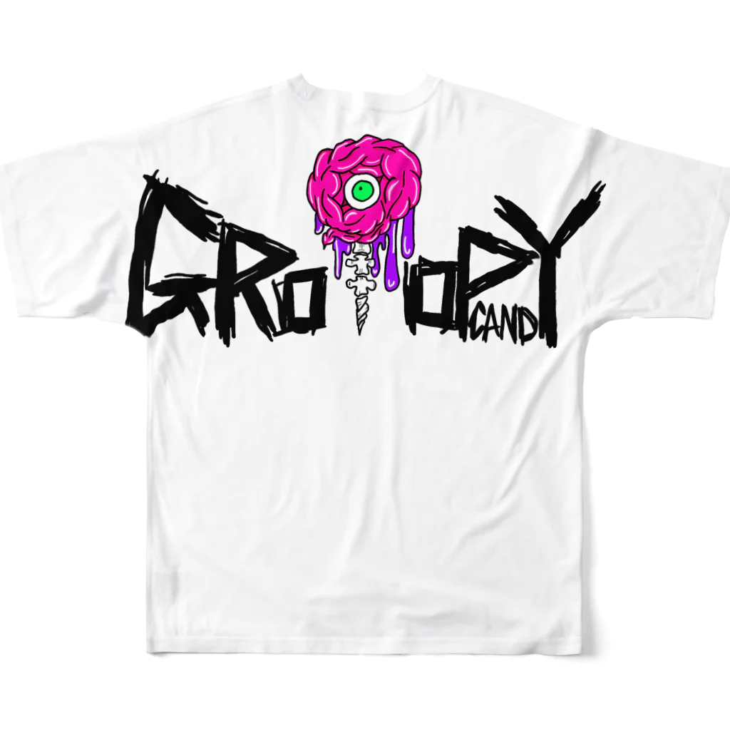 GroPopCandyのNEKOMATA フルグラフィックTシャツの背面