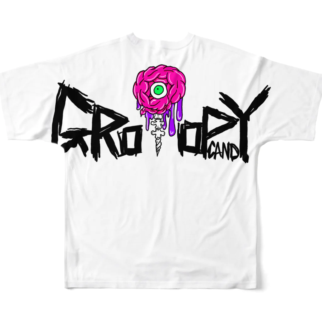 GroPopCandyのアヌビスくん フルグラフィックTシャツの背面