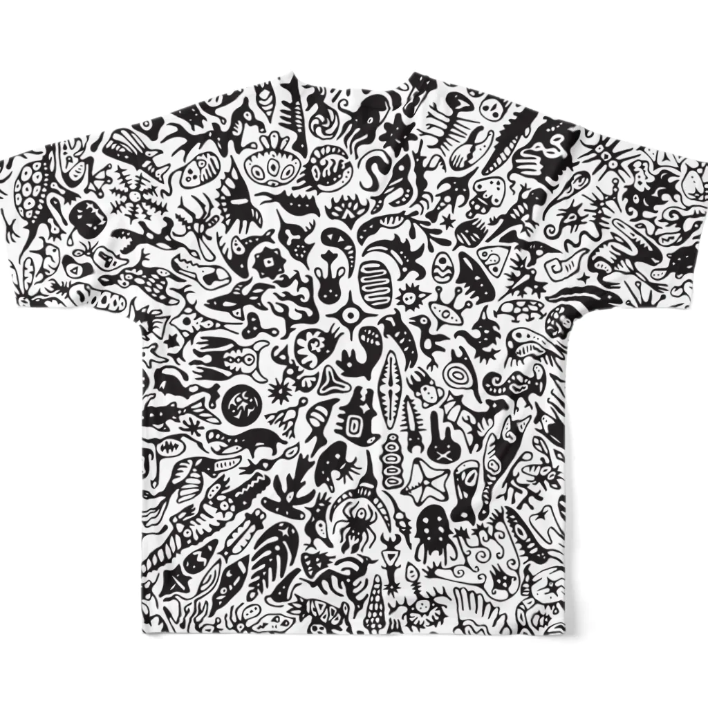 ヴンダーカンマーの円（フルグラ） All-Over Print T-Shirt :back