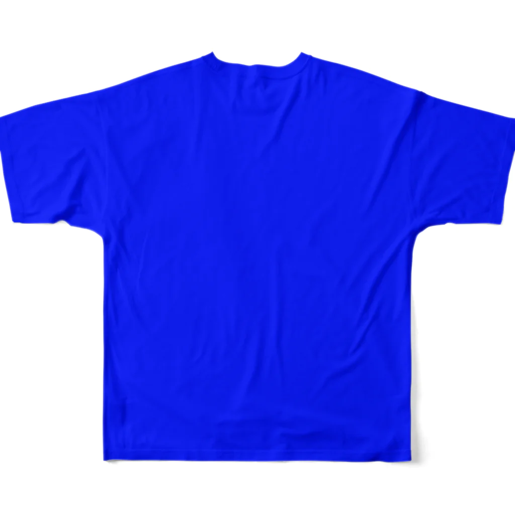 tottoの攻撃トスサイン／スポーツＴシャツ(番号なし.青) フルグラフィックTシャツの背面