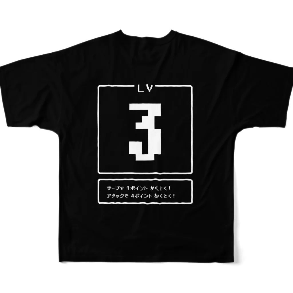tottoの攻撃トスサイン／スポーツTシャツ(LV.3) フルグラフィックTシャツの背面