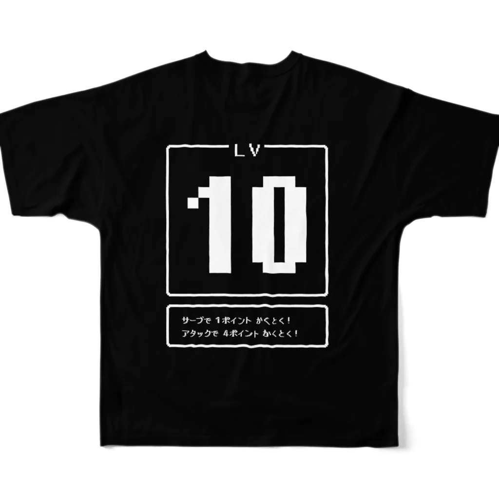 tottoの攻撃トスサイン／スポーツTシャツ(LV.10) フルグラフィックTシャツの背面