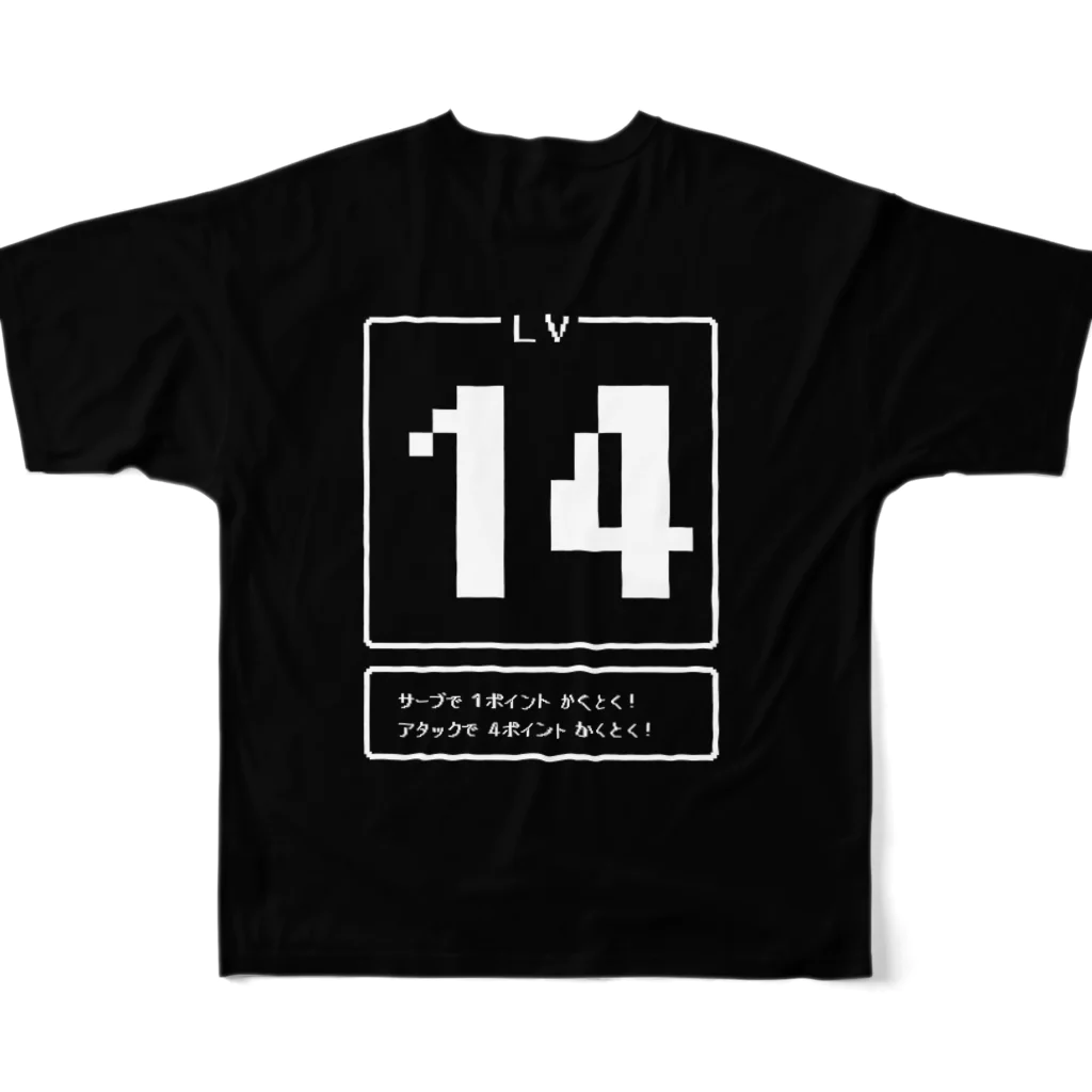 tottoの攻撃トスサイン／スポーツTシャツ(LV.14) フルグラフィックTシャツの背面