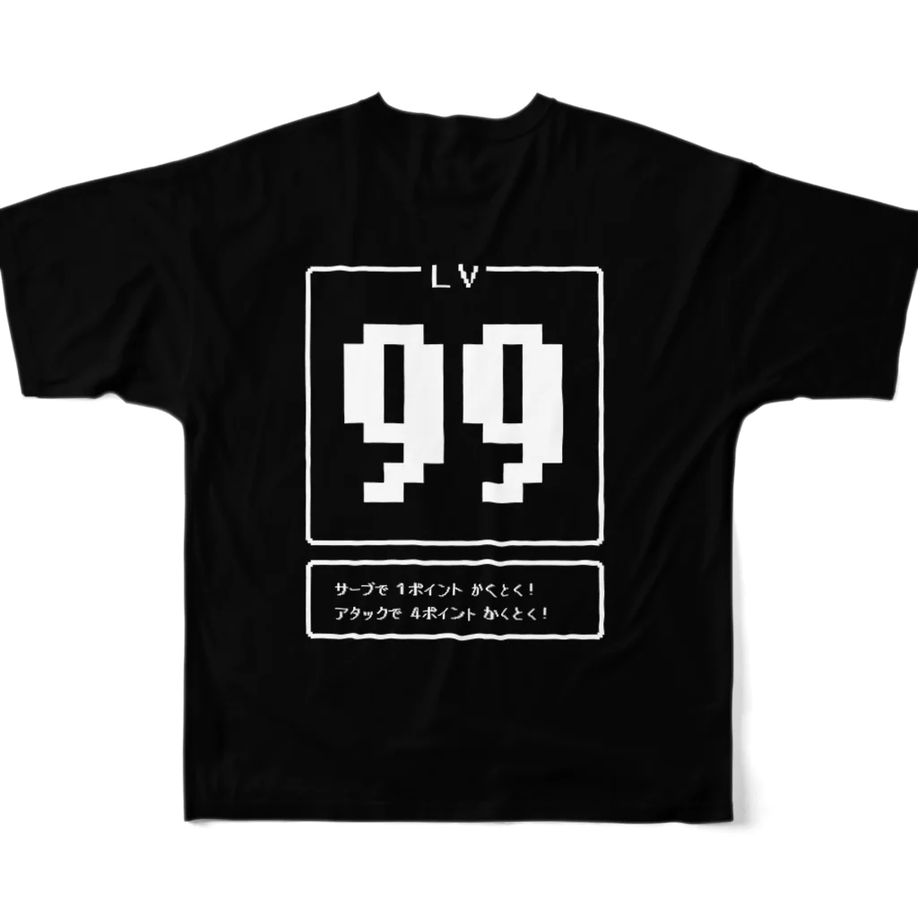 tottoの攻撃トスサイン／スポーツTシャツ(LV.99) フルグラフィックTシャツの背面