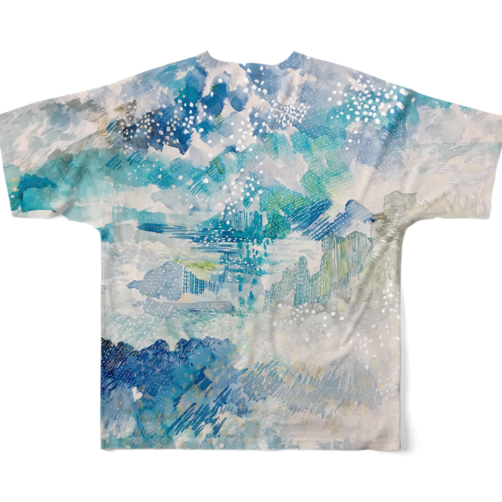 peonicの夜の雨と湿地帯 All-Over Print T-Shirt :back