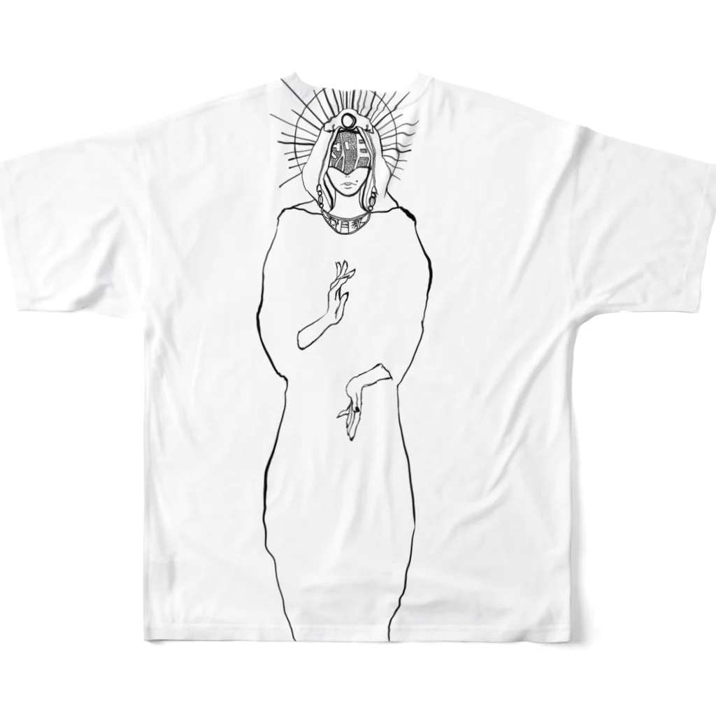 不動明王 (公式)の秋月教  フルグラフィックTシャツの背面