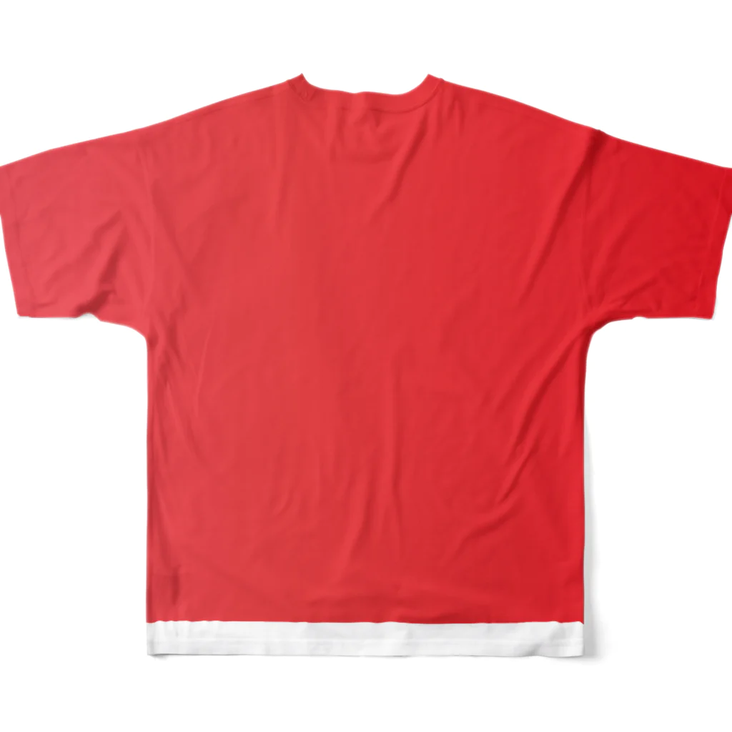 松や SUZURI店の大入フルグラフィックシャツ(M,L) All-Over Print T-Shirt :back