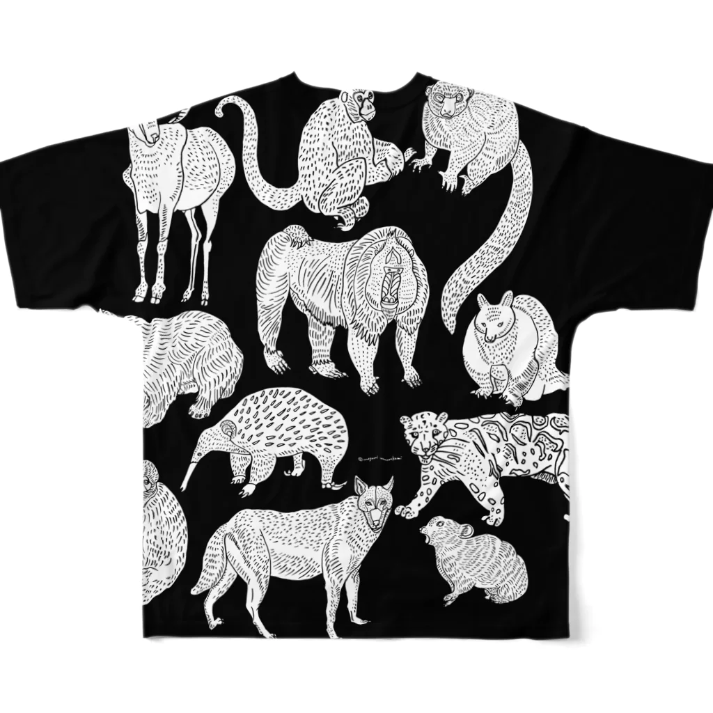 megumiillustrationのEndangered Species フルグラフィックTシャツの背面