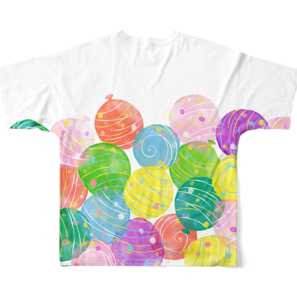 Tree Sparrowのみずふうせん All-Over Print T-Shirt :back