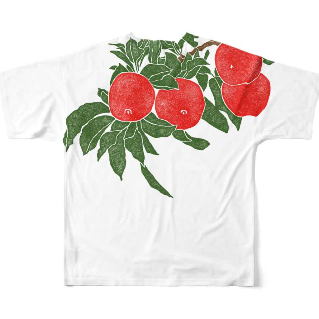 Tree Sparrowのりんご フルグラフィックTシャツの背面